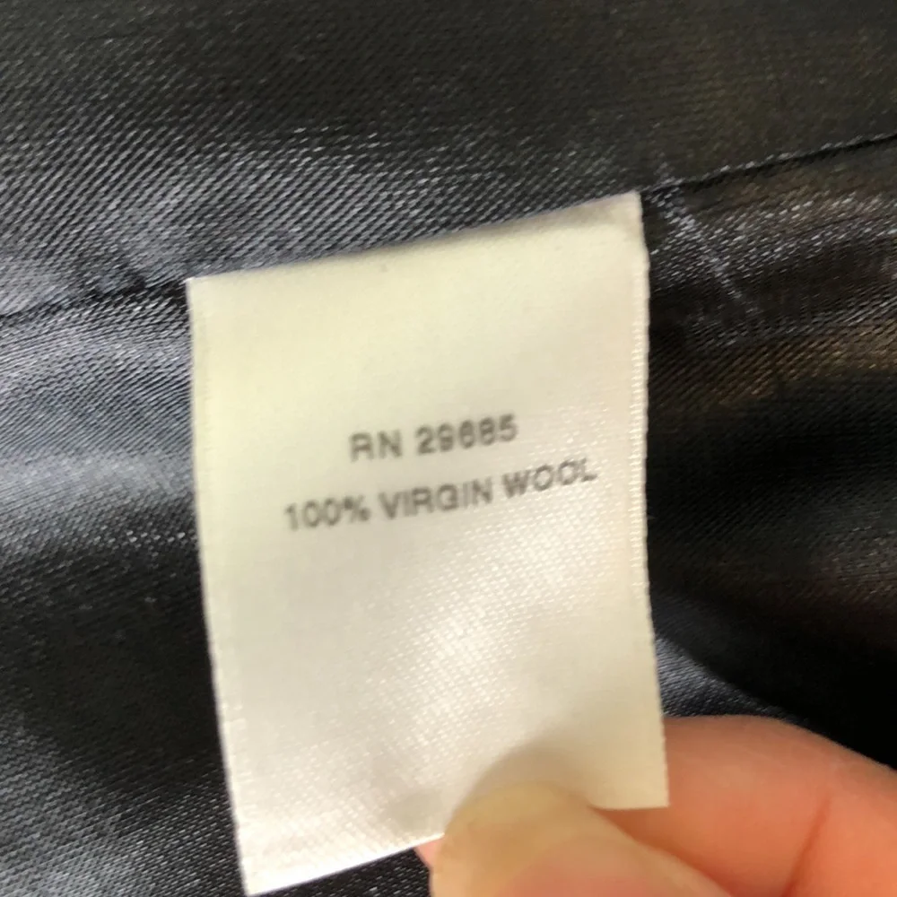 PENDLETON CLASSIC DARK GRAY 100% PURE VIRGIN WOOL BLAZER     SIZE 8